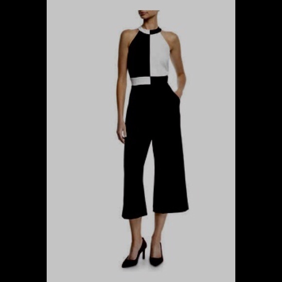 tahari white jumpsuit